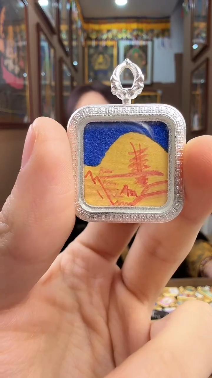 吊坠冈仁波齐山-纯手绘唐卡