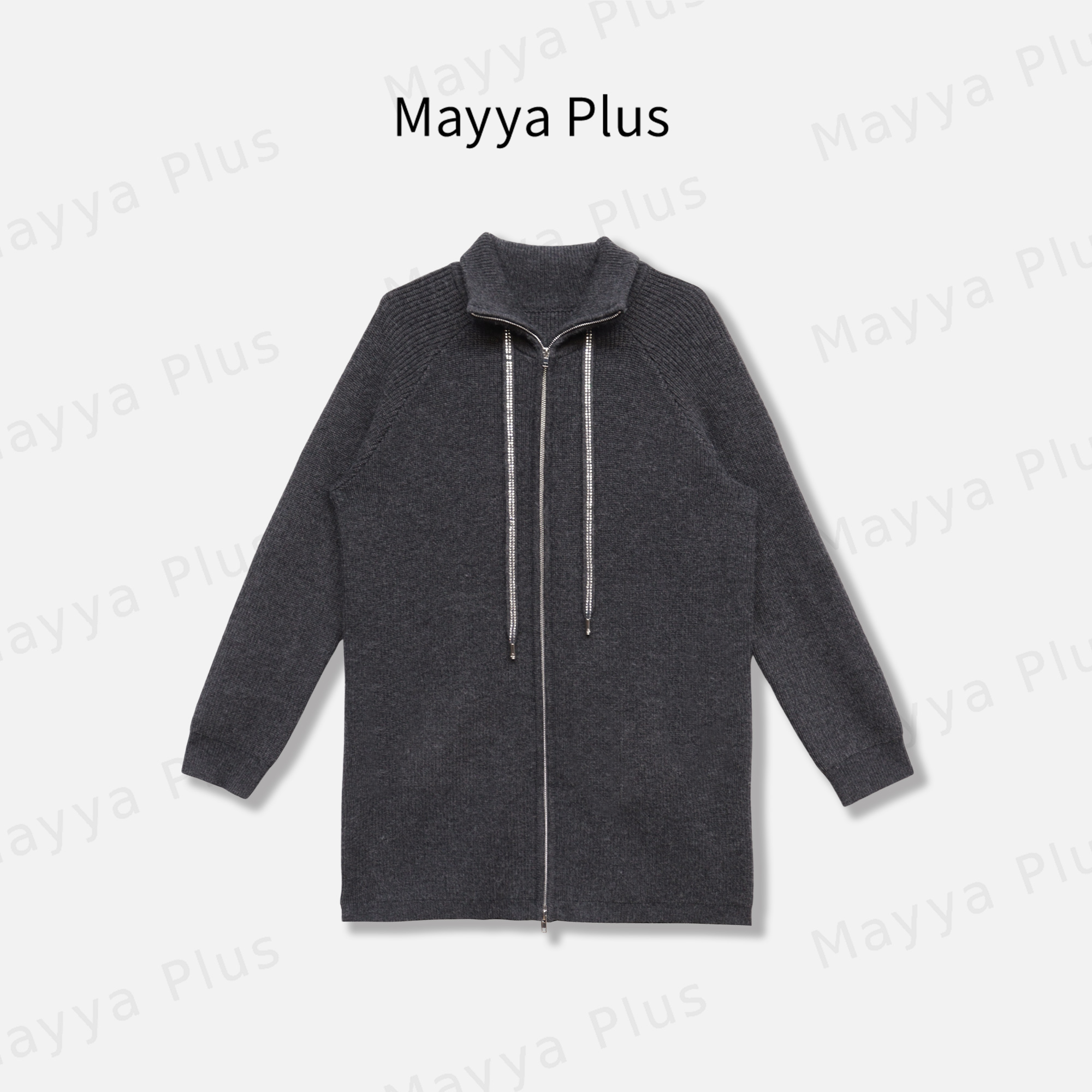 【一眼万年】秋冬半高领毛衣开衫女外套32546962