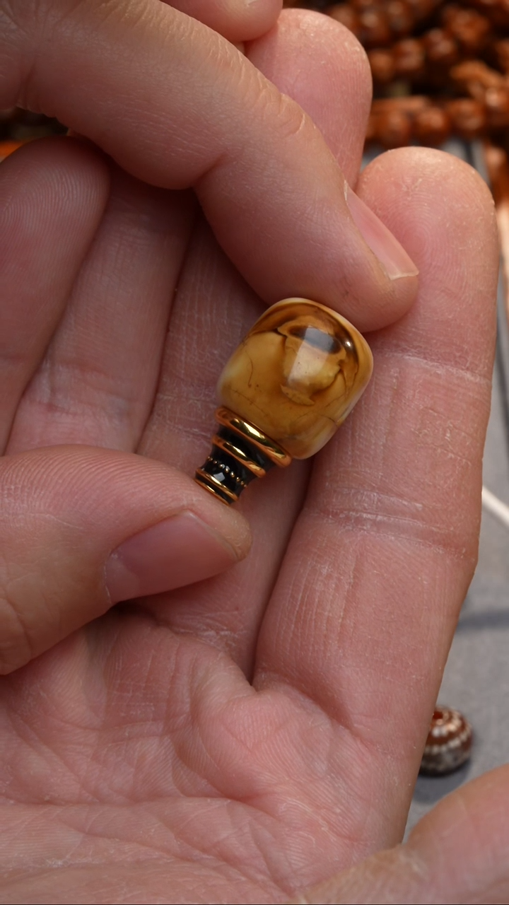 吊坠柏香籽/百香籽妖花三通配饰14mm左右