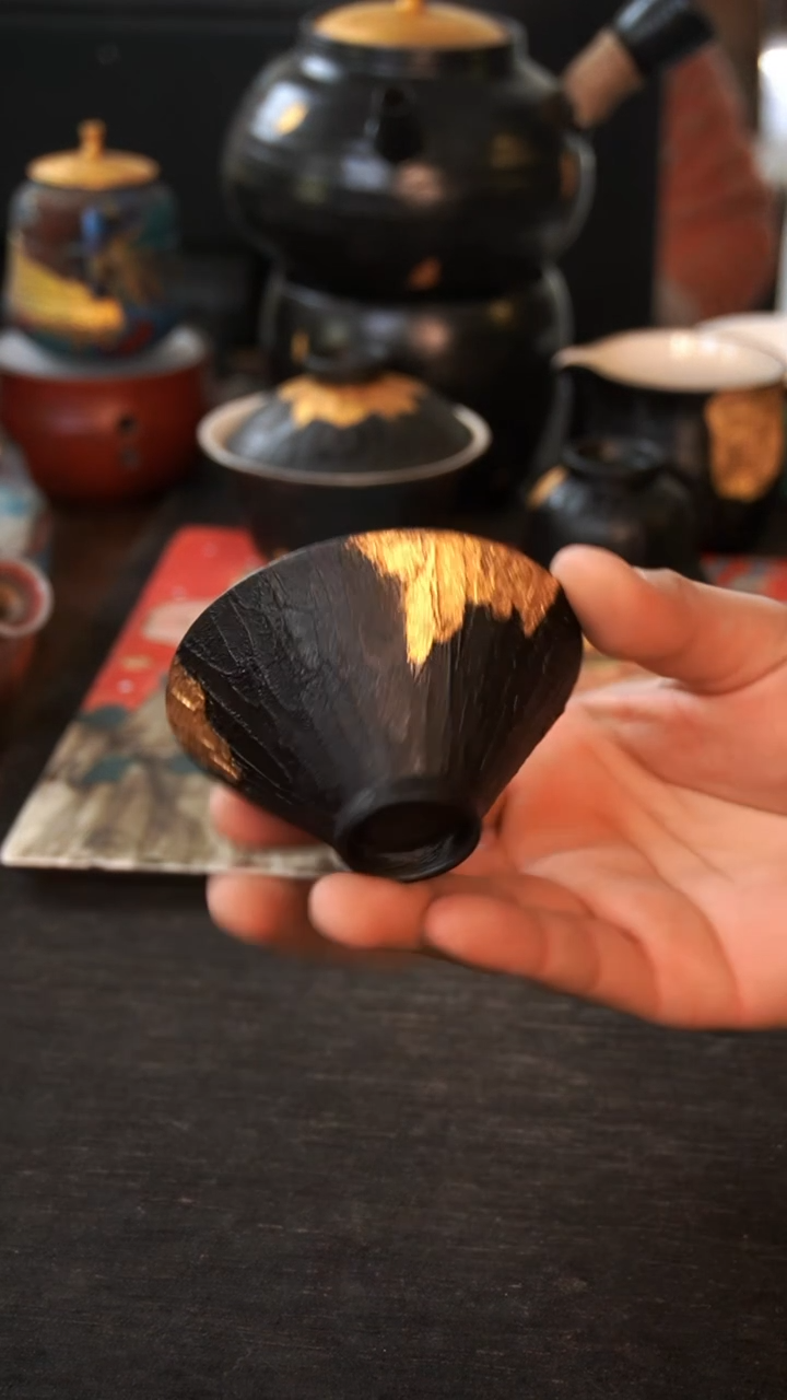 【闪购商品】其他917大漆金箔杯小康茶器