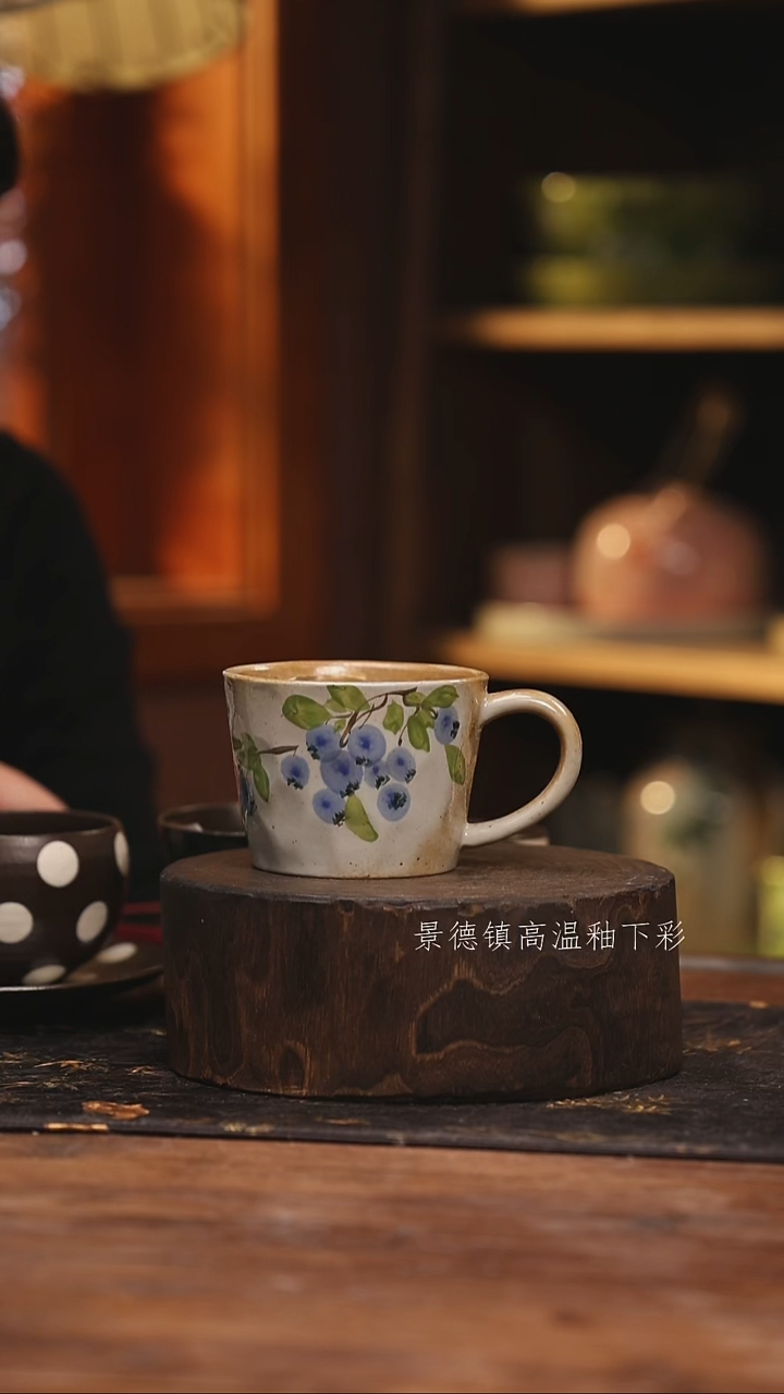 陶瓷景德镇高温釉下手绘陶瓷@L695@