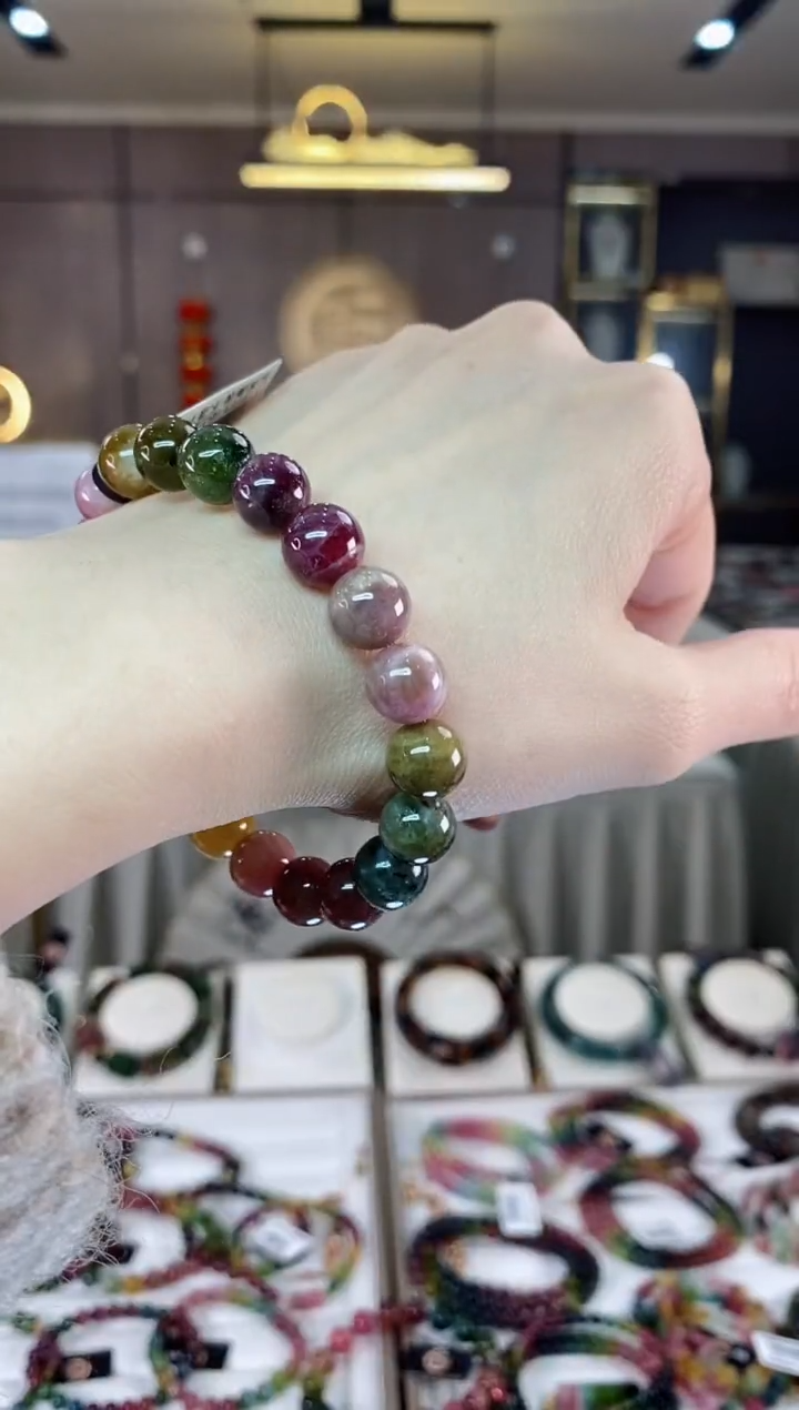 【闪购商品】碧玺单圈手串9mm+未镶嵌一物一证dan