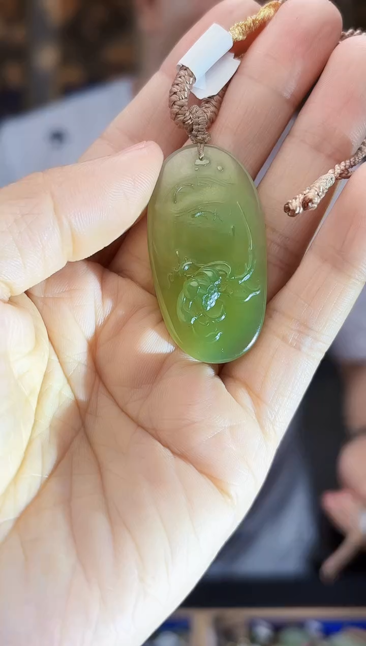 和田玉未镶嵌挂件拍一发一