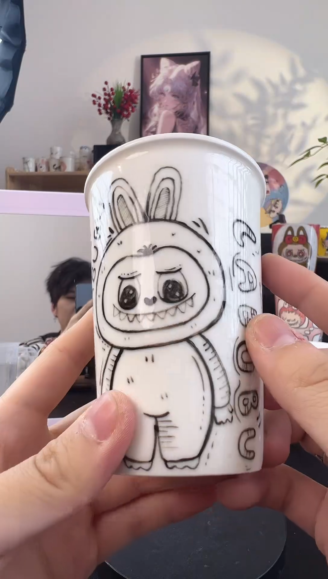 【闪购商品】摆件手工手绘陶瓷小杯杯