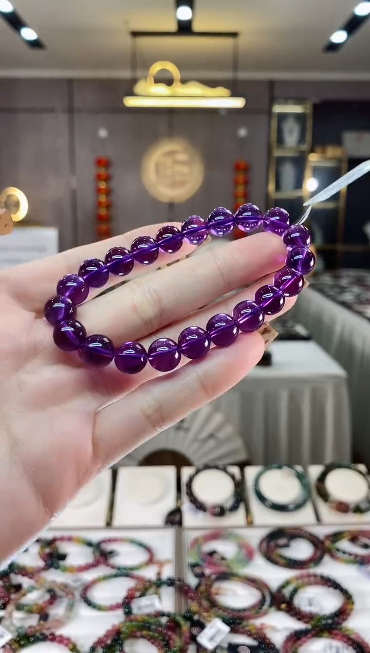 【闪购商品】水晶单圈手串9mm+未镶嵌一物一证dan