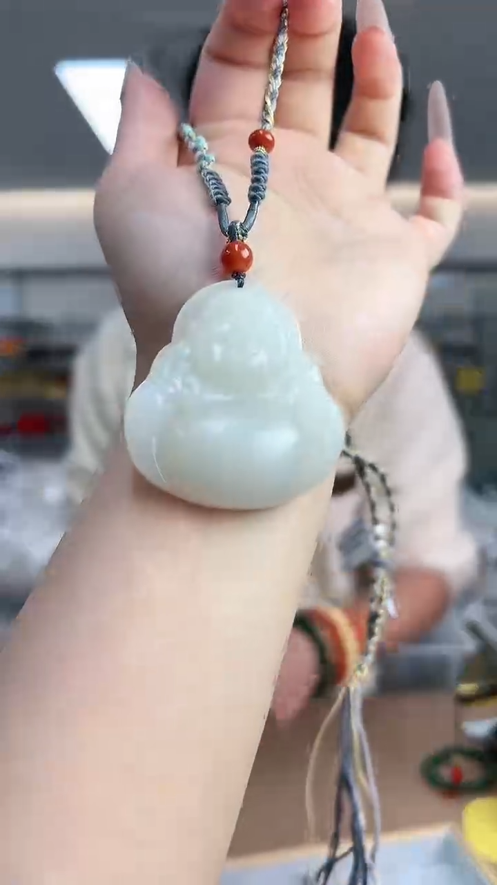 【闪购商品】和田玉米达佛公未镶嵌吊坠