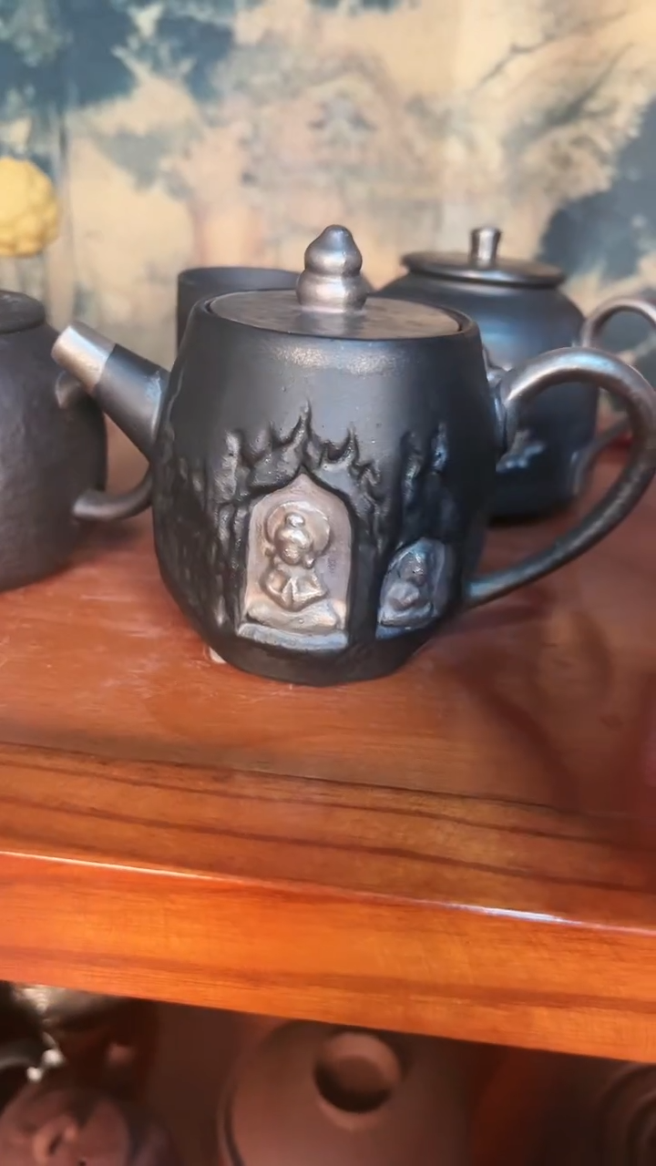 【闪购商品】Z26鎏银敦煌福禄壶全手老岩泥