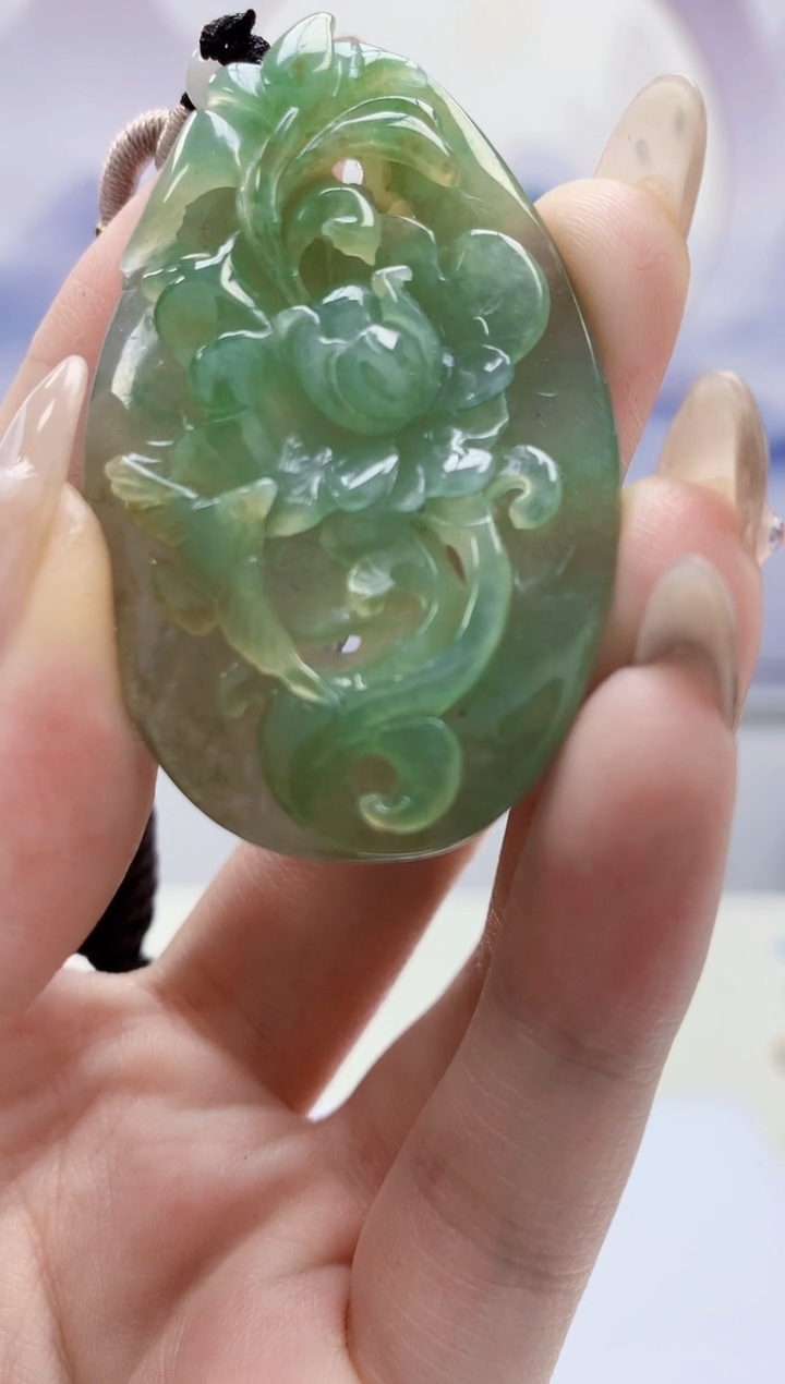 定制翡翠未镶嵌4925jw-毛货挂件54