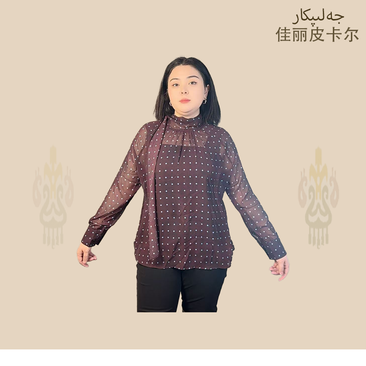 【佳丽皮卡尔】百搭气质复古波点衬衫显瘦衬衣轻奢上衣1302