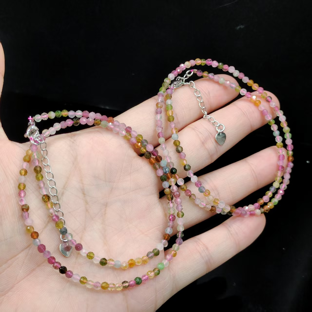 【老三珠宝】碧玺女神链X13【多样性发其一】约2mm