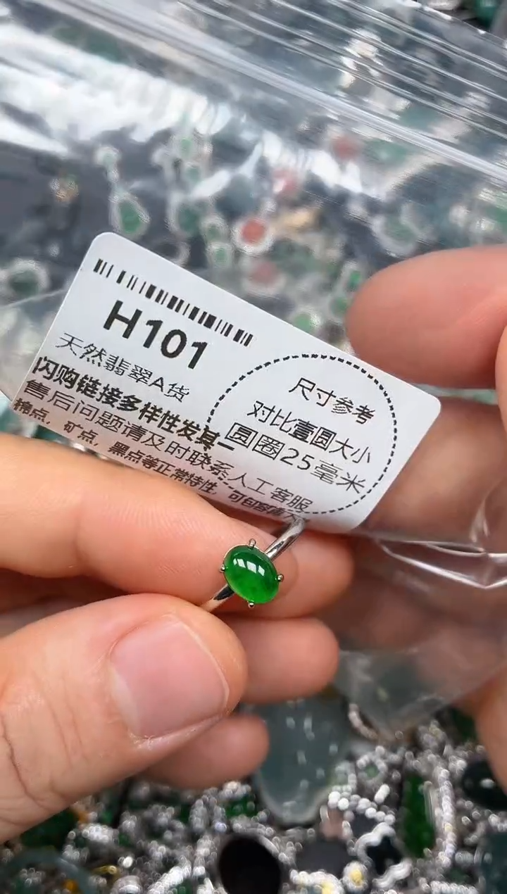 颈饰未镶嵌翡翠H101戒指