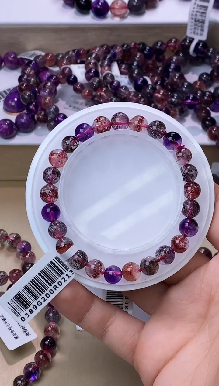 【闪购商品】水晶手链未镶嵌黑加仑超七7m+