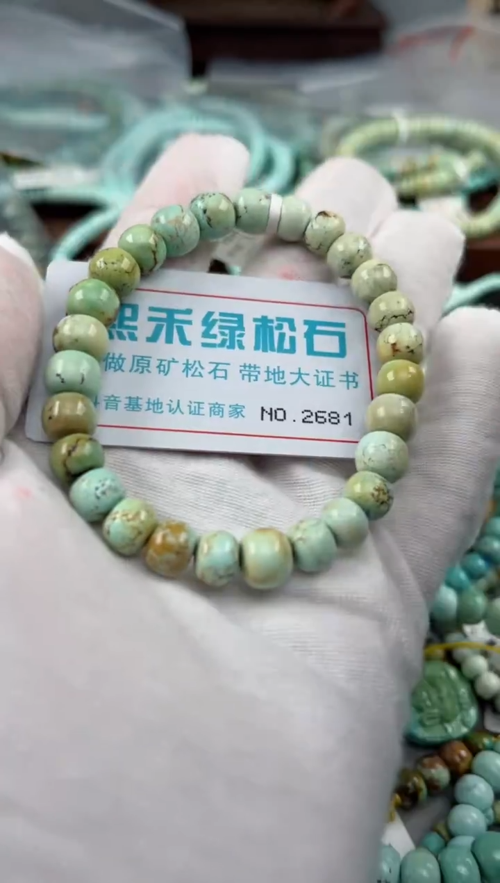 未镶嵌绿松石松石2681