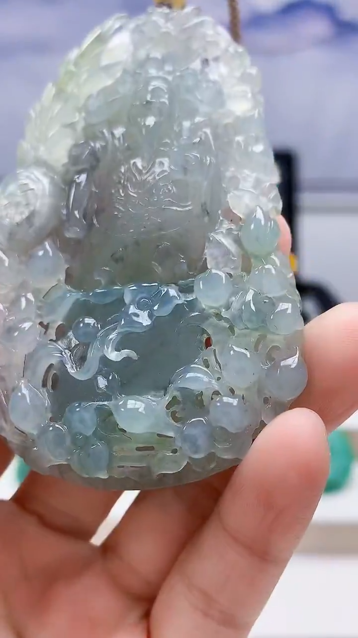 未镶嵌定制翡翠4829lr-毛货挂件45