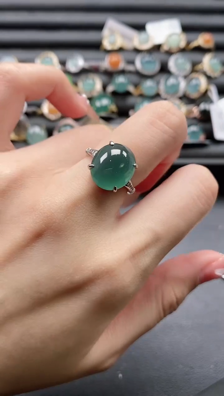 【闪购商品】翡翠戒指银S925镶嵌11111