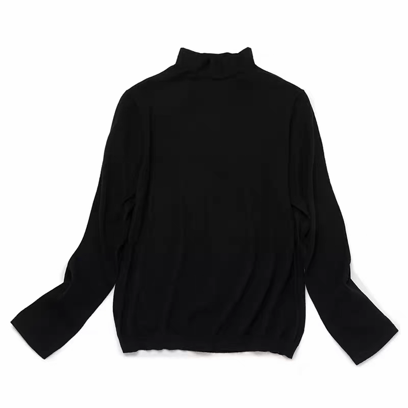 解压基础款精纺山羊绒立领2025新款打底衫百搭简约