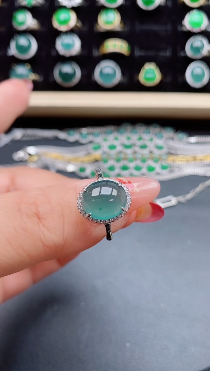 【闪购商品】翡翠戒指银S925镶嵌5080550