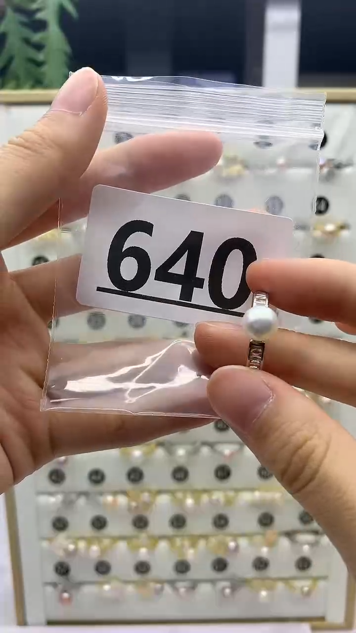 合金戒指淡水珍珠640