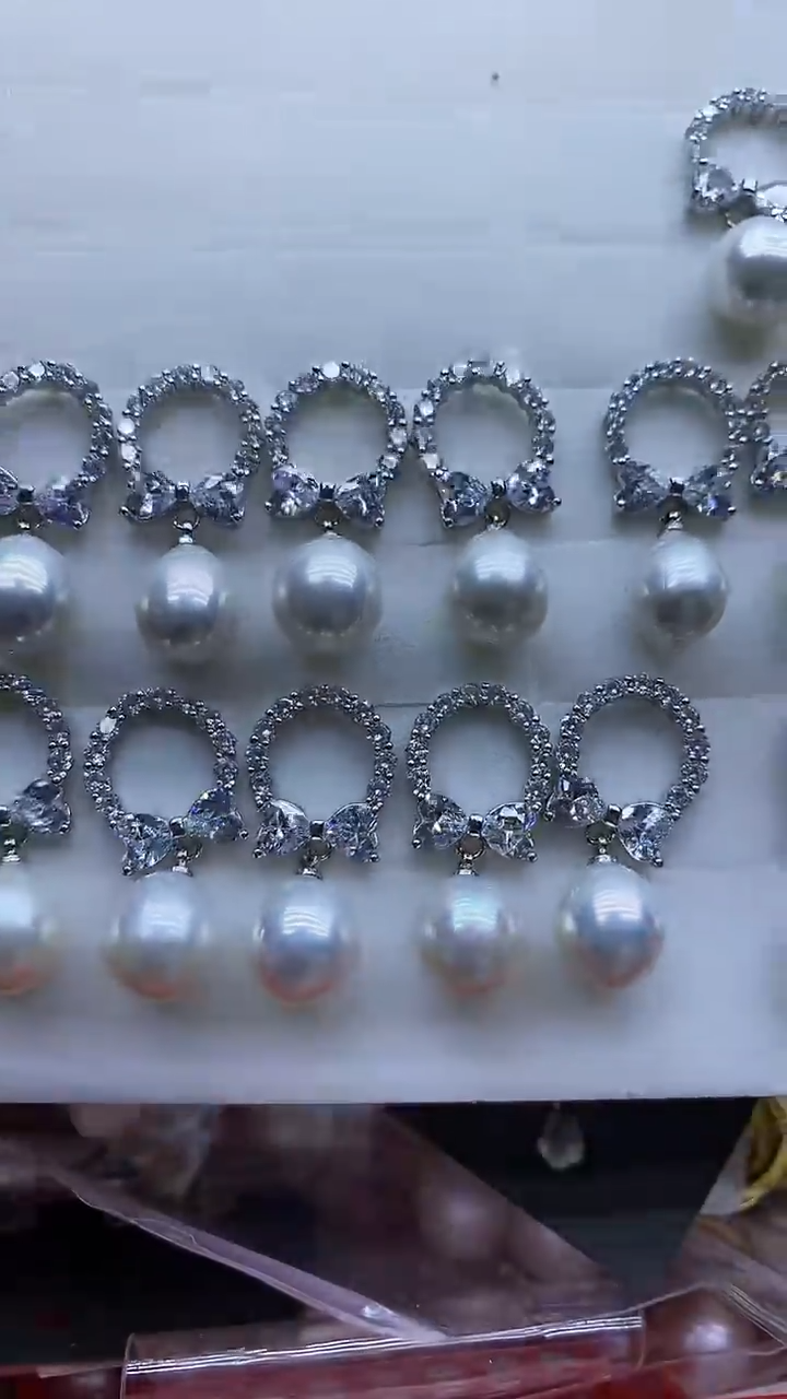 未镶嵌耳环淡水珍珠耳环多样性发其一