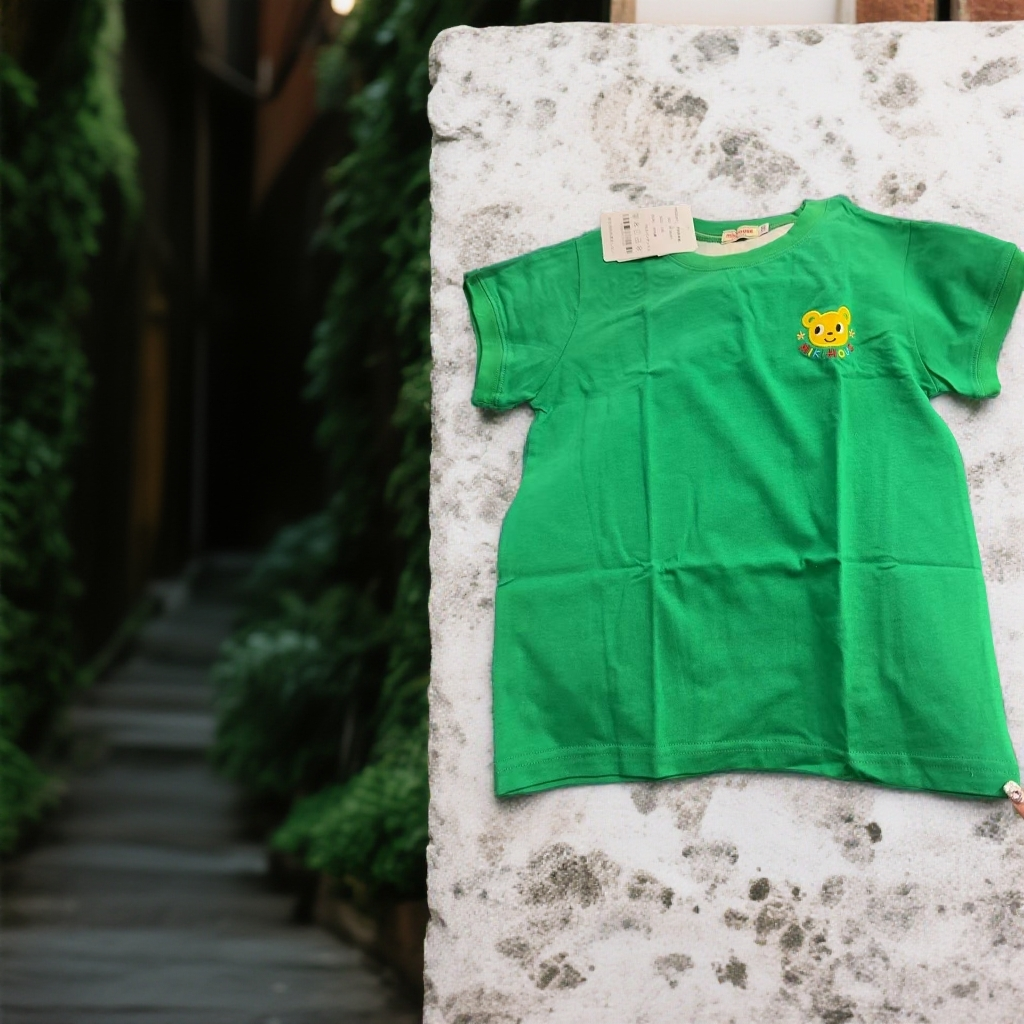 儿童春秋款毛圈卫衣熊头上衣后背刺绣基础款短袖