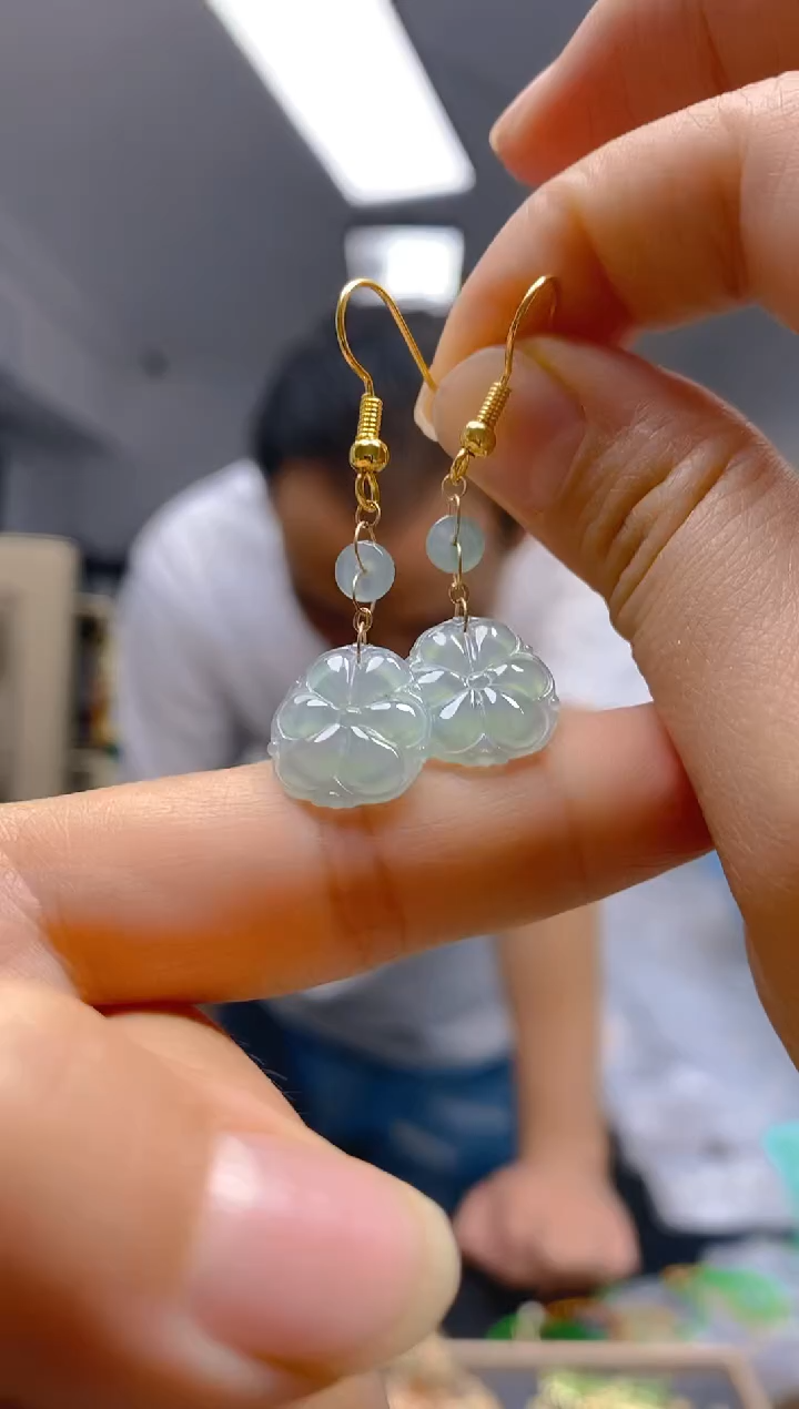 【闪购商品】翡翠耳饰合金068翡翠耳钩