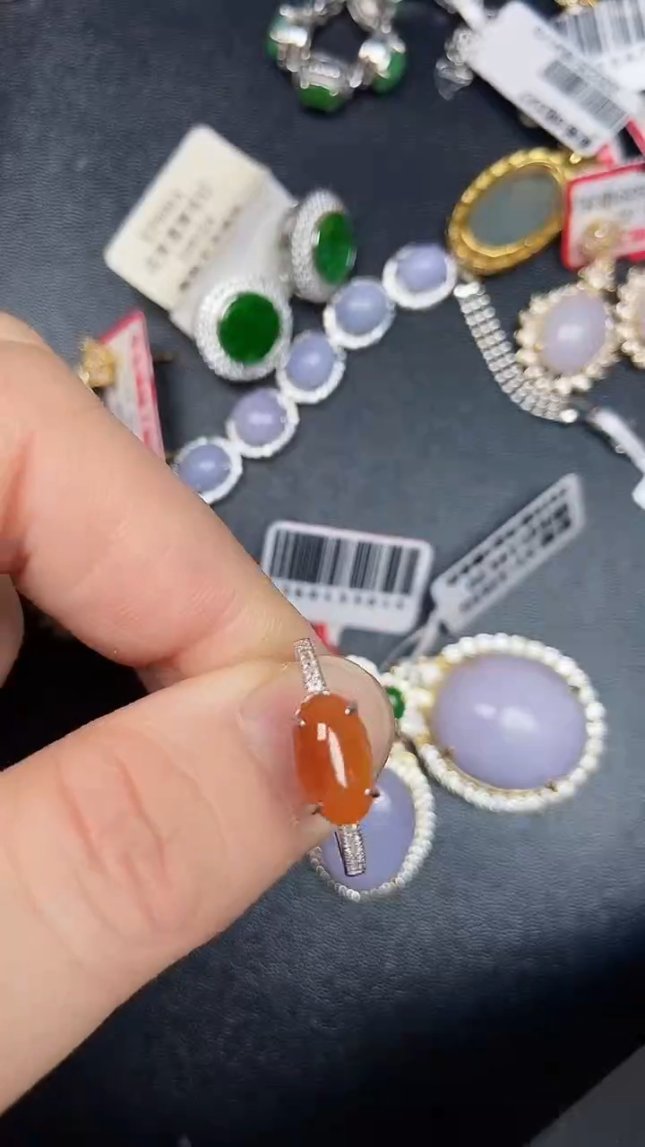 银S925镶嵌戒指翡翠2150