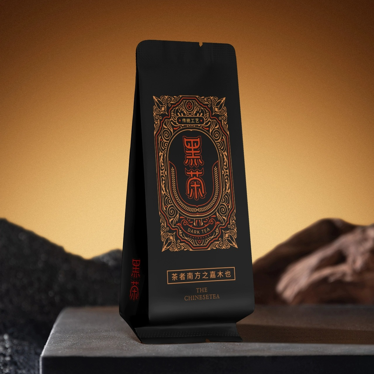 黑茶12丝烫金公版泡袋    中式无茶叶泡袋创意国潮