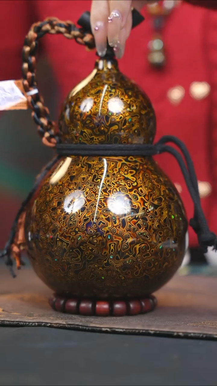 【闪购商品】WO190漆艺酒葫芦不包手串及旋转底座