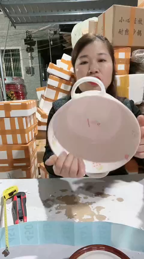 【闪购商品】445瑕疵白色汤碗，，