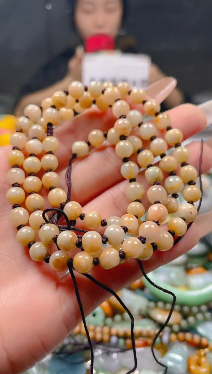【闪购商品】翡翠颈饰未镶嵌6-7MM/F/翡翠A货一图一物