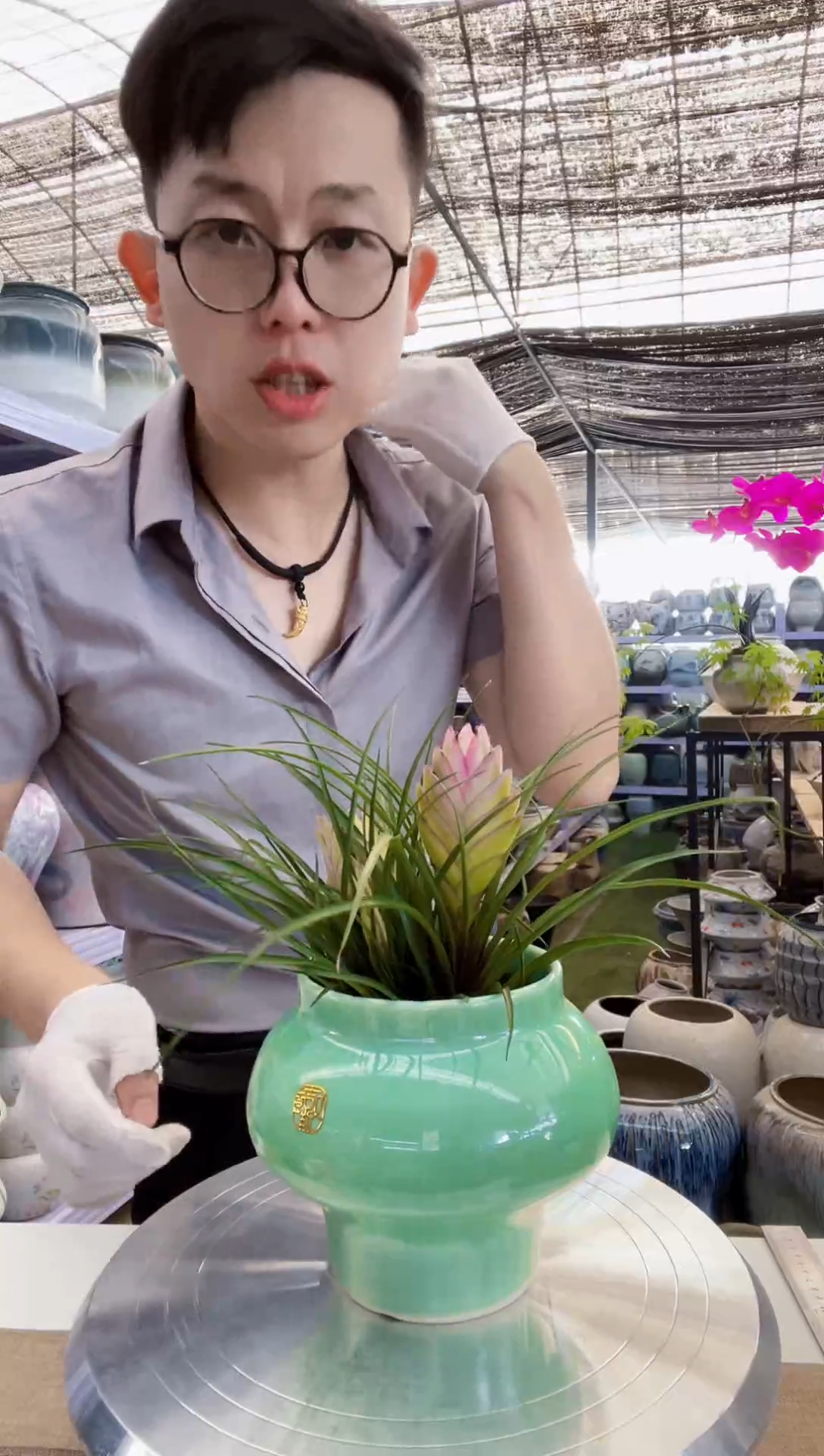 景德镇手工陶瓷花盆