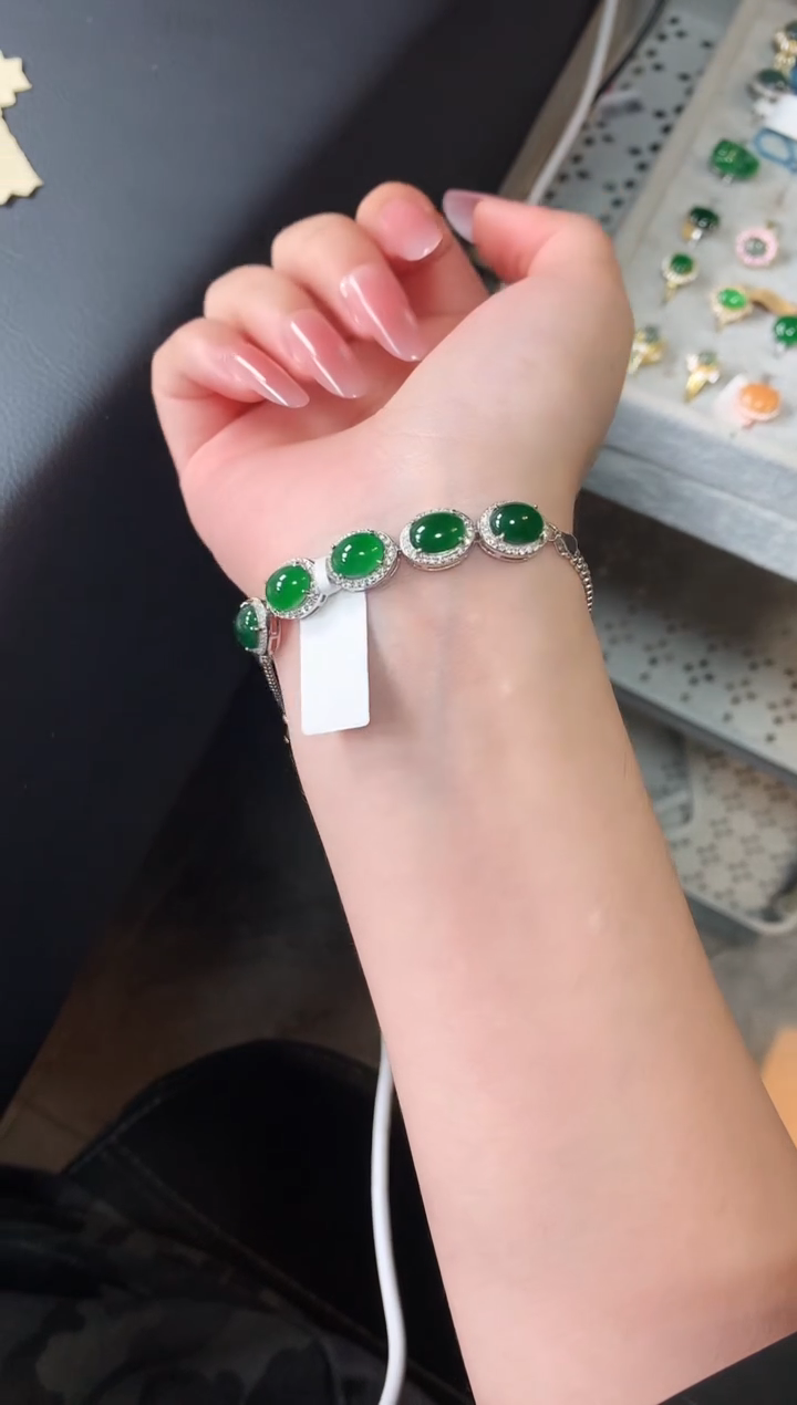 【闪购商品】翡翠戒指银S925镶嵌52141