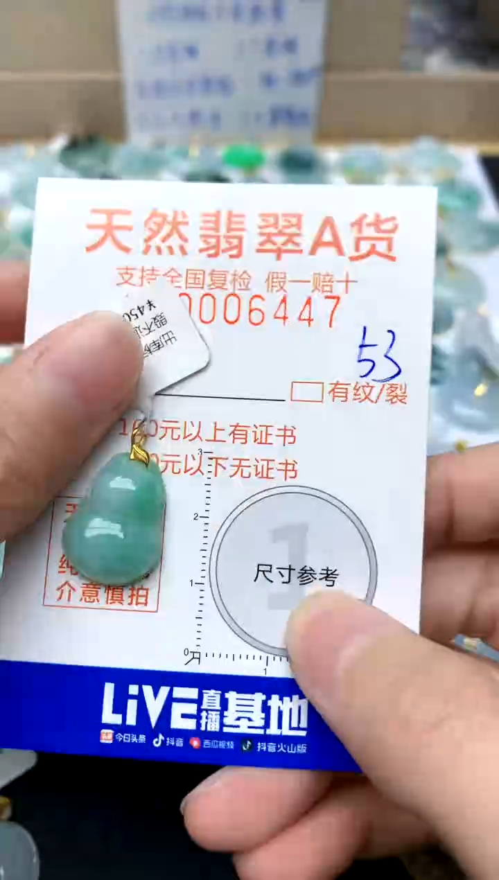 【闪购商品】翡翠颈饰18K金镶嵌53天然A货翡翠