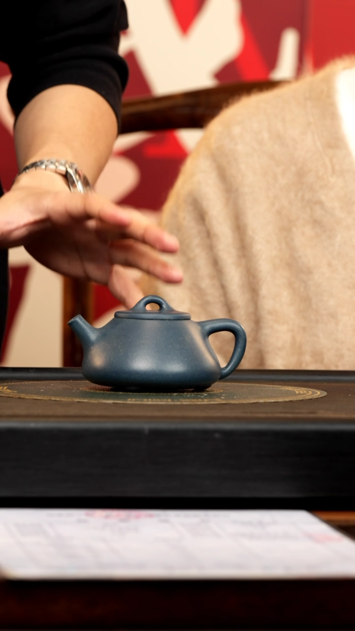 【闪购商品】紫砂茶壶XF 墨绿泥 子冶石瓢