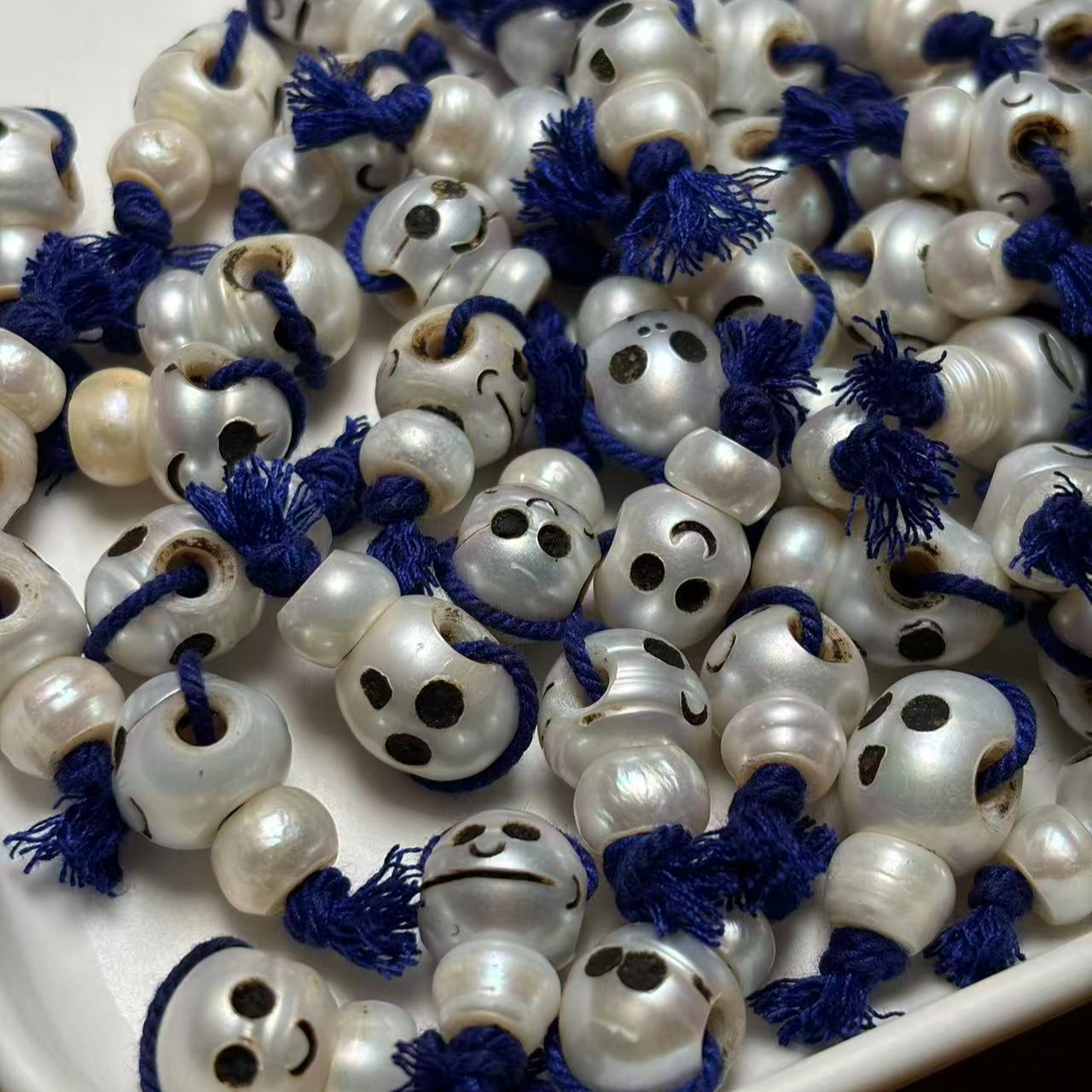 丰骨「珍珠·阿呆三通」手工雕刻-多样性发货-非完美介意勿拍11-12mm