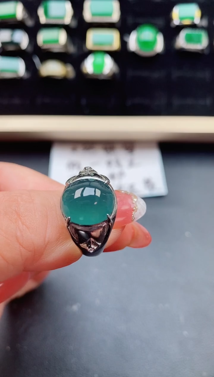 【闪购商品】翡翠戒指银S925镶嵌508580
