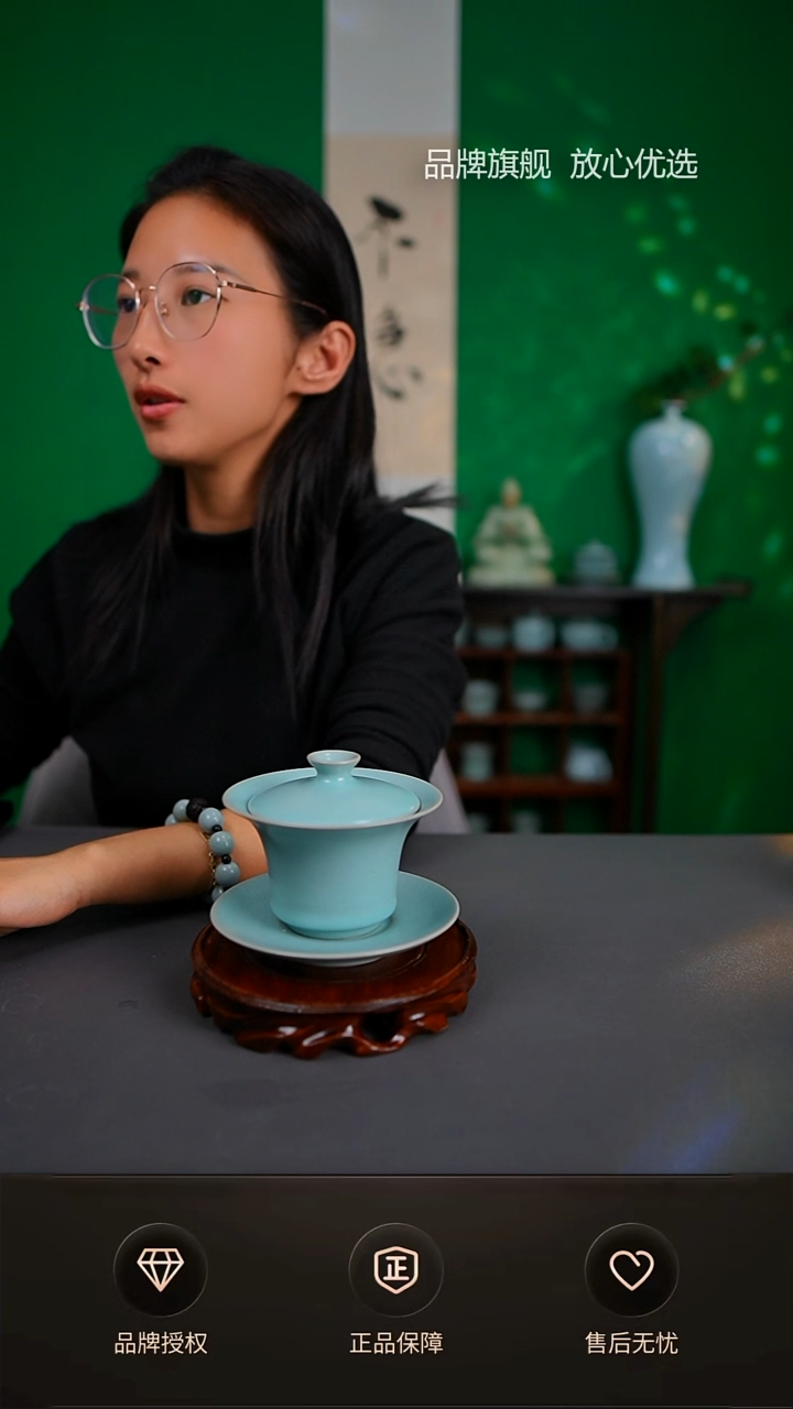 【闪购商品】仿古支钉大敞口马蹄盖碗 不完美