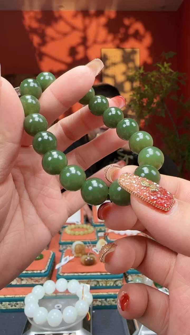 【闪购商品】和田玉手串未镶嵌手串卡12