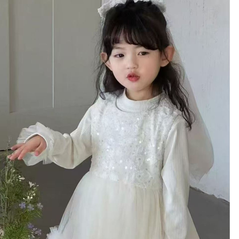 女童2025新款洋气可爱裙子套装公主纱裙儿童春季