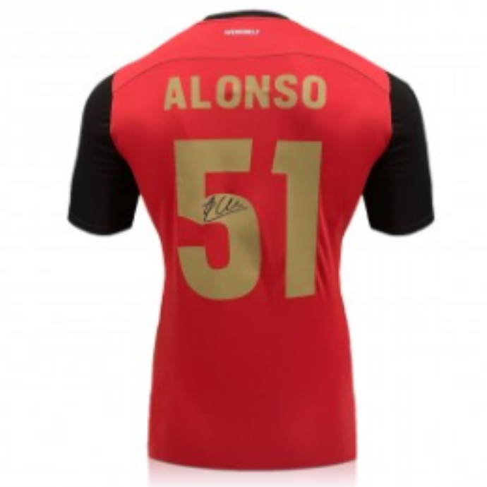 阿隆索亲签勒沃库森51sw装裱wjnrg【铭人堂亲签足球直播专属链接】