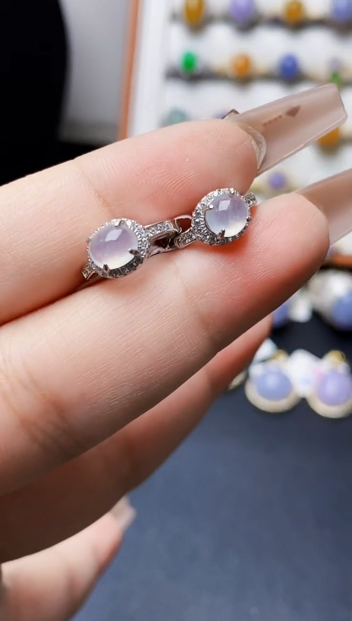 银S925镶嵌戒指翡翠0509