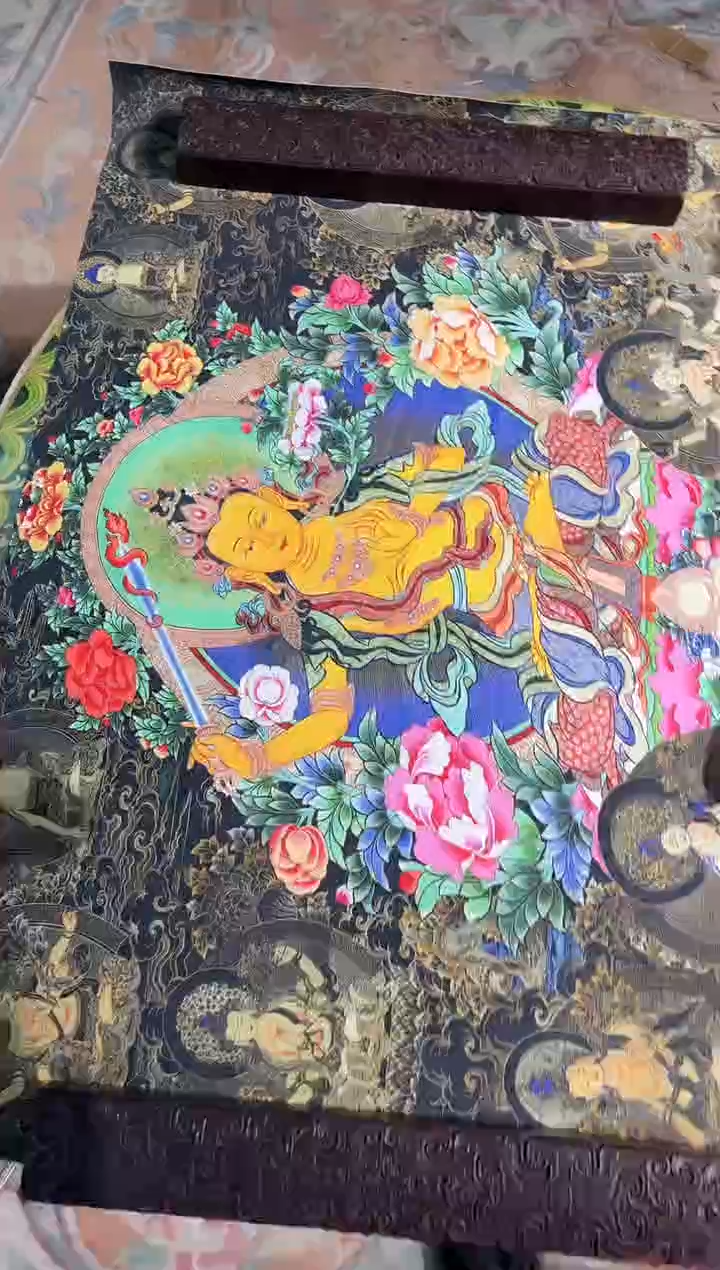 卷轴画卷轴画天天的唐卡tk16