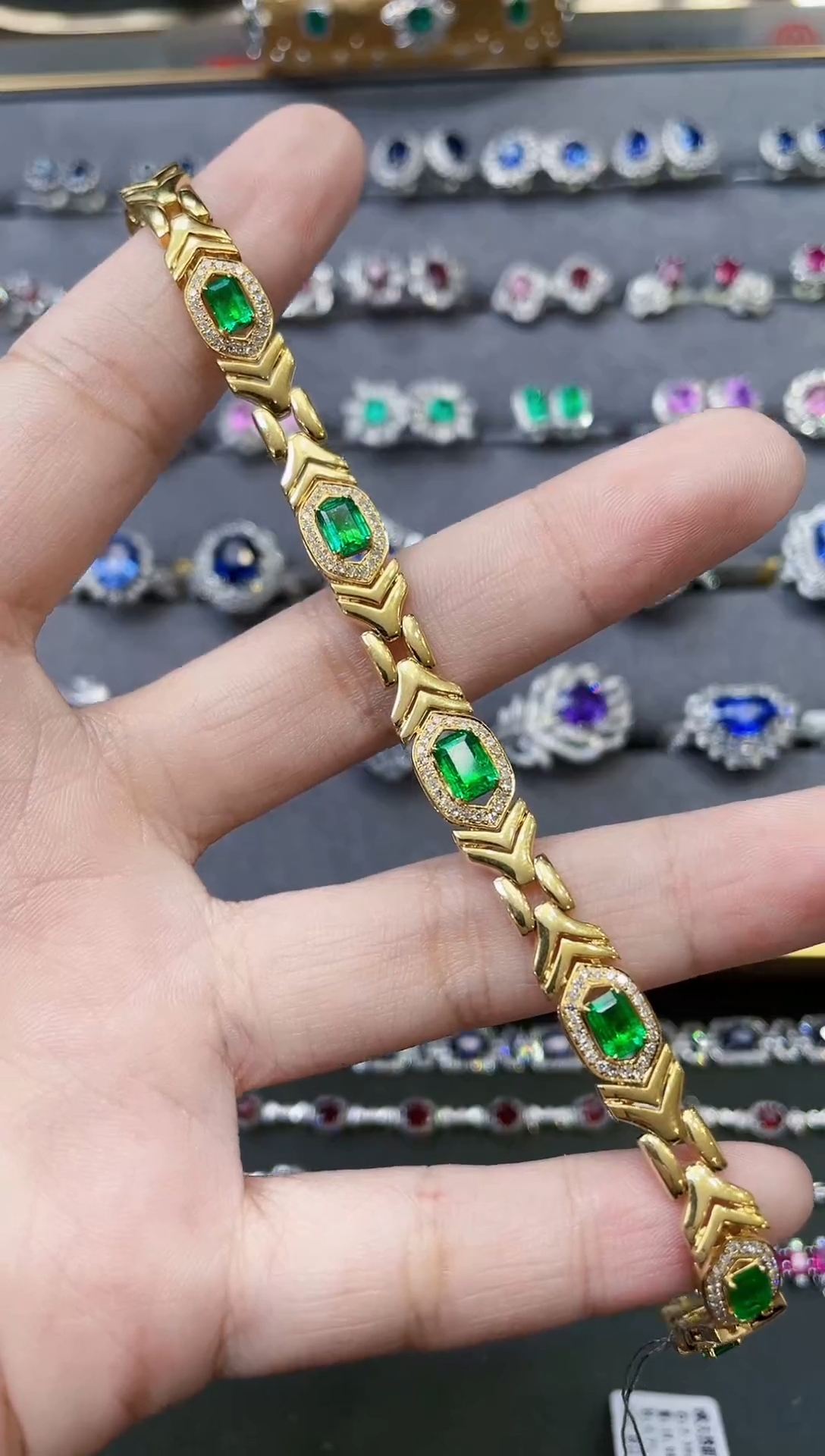 【闪购商品】祖母绿手链18K金镶嵌1