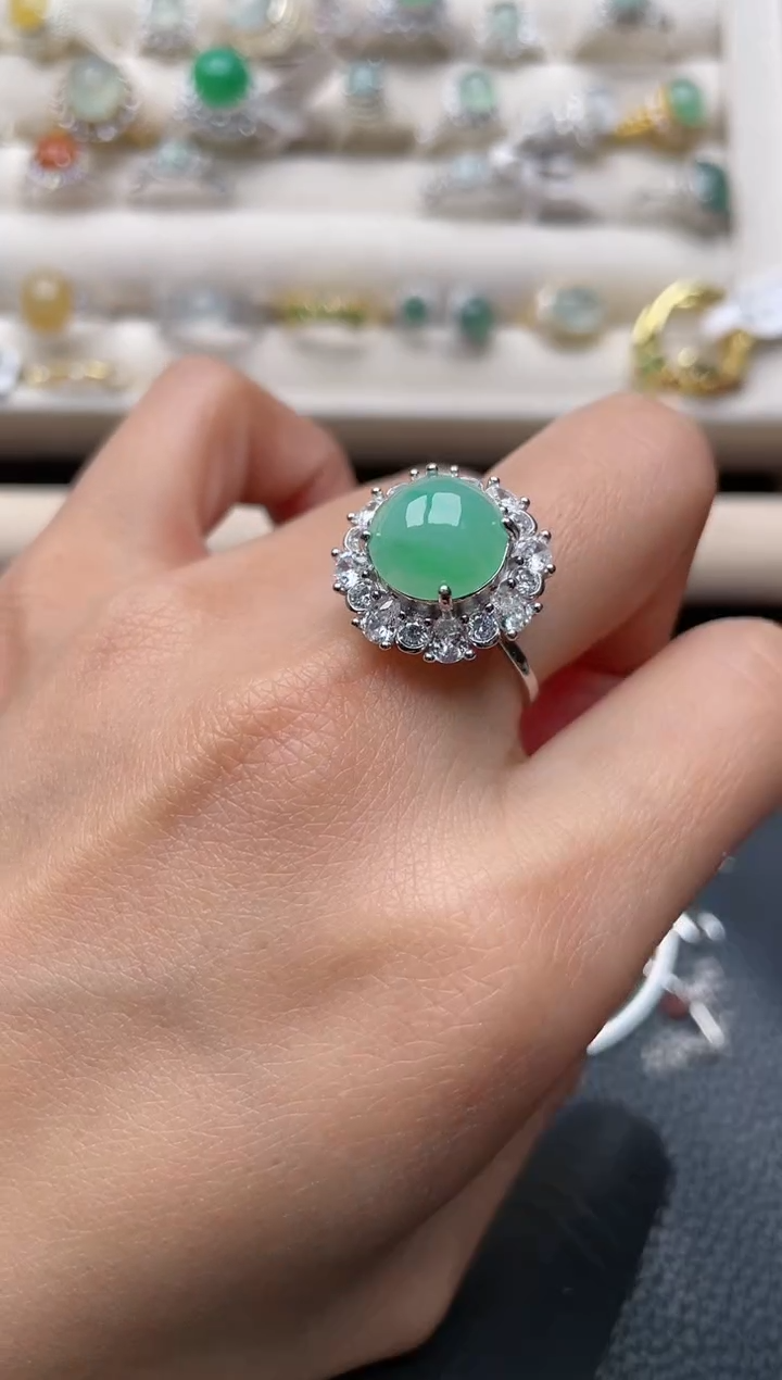 【闪购商品】翡翠戒指银S925镶嵌2222222222  21