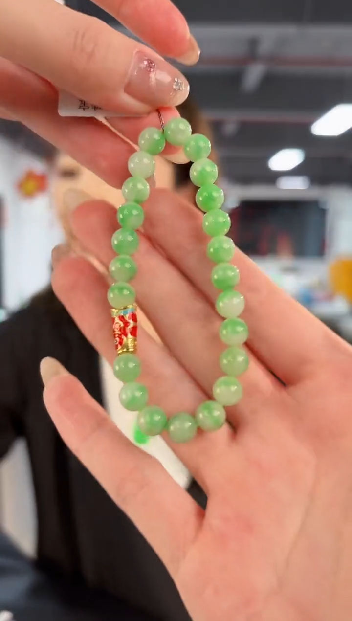 【闪购商品】翡翠手串未镶嵌缅料A货/支持复检/一件