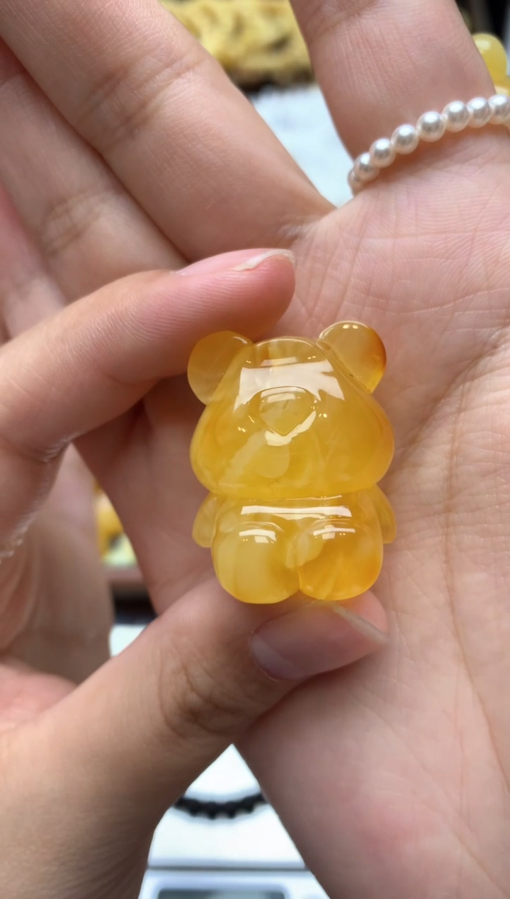 【闪购商品】琥珀珠宝奇石未镶嵌070琥珀蜜蜡花粉有纹小坑介意勿拍