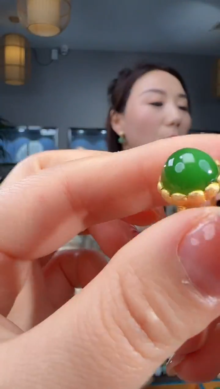 银S925镶嵌和田玉耳饰1