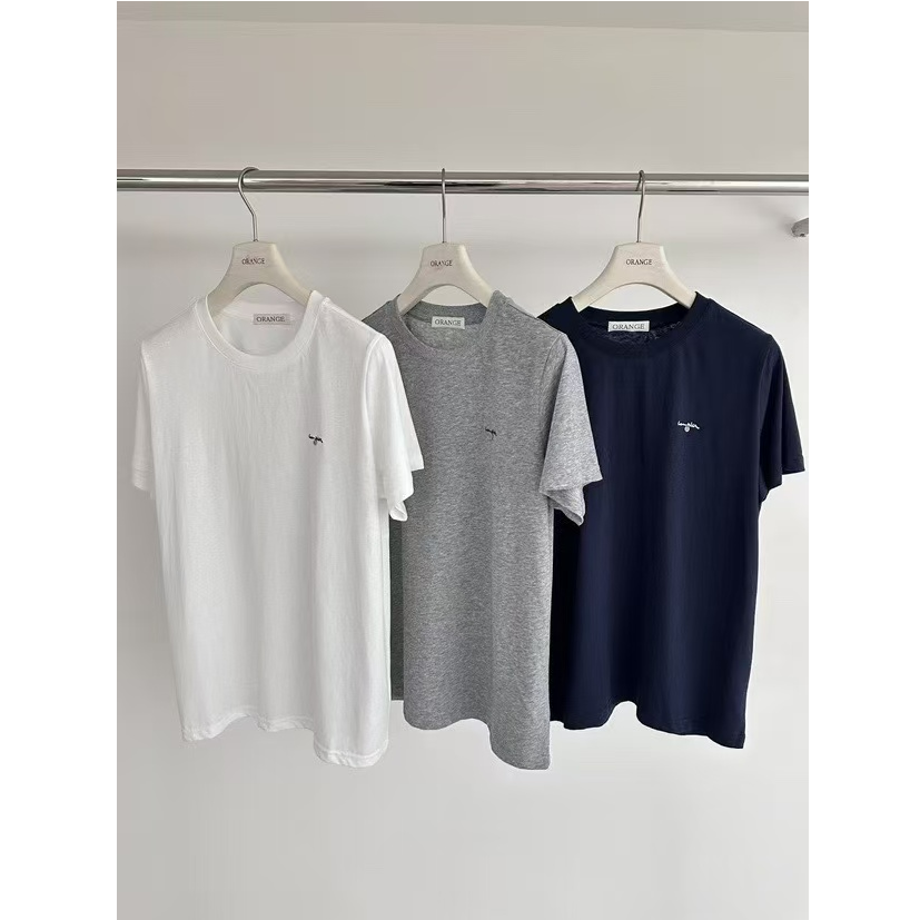 十三行Orange-夏季福秒简约小图标百搭短袖T恤#80365