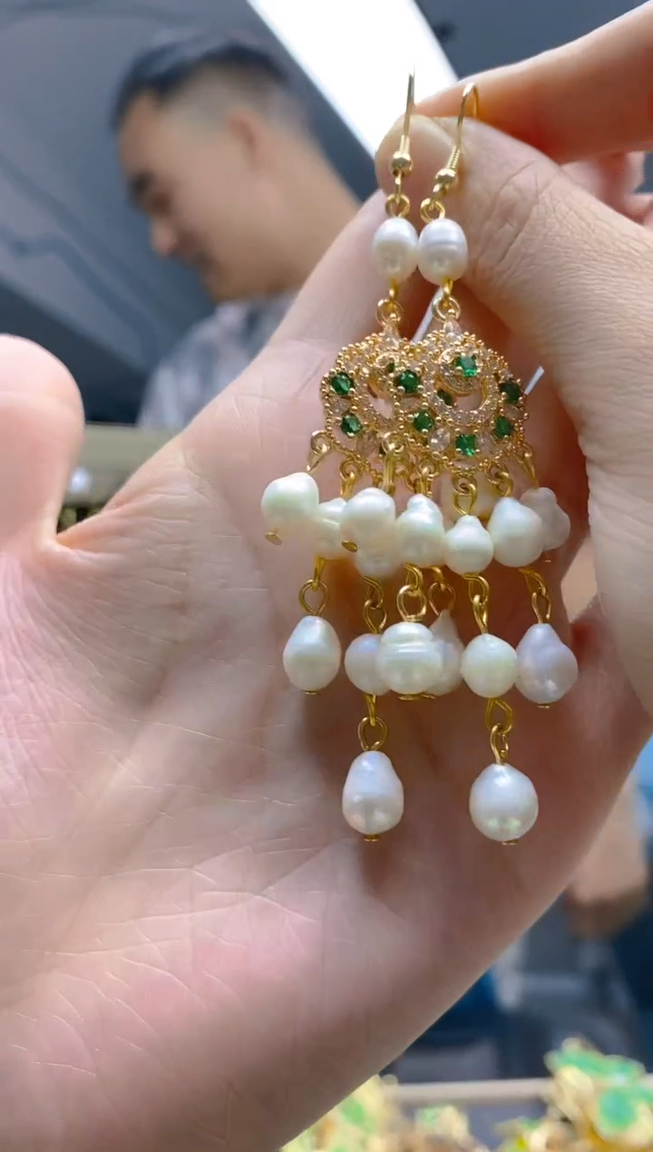 【闪购商品】淡水珍珠耳饰合金74珍珠饰品