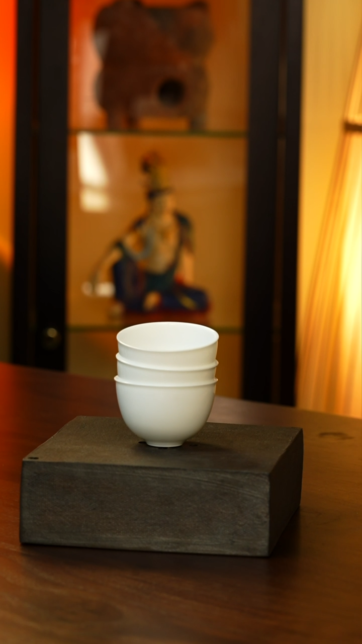 素胎杯3只款....